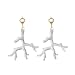 Kenneth Jay Lane Branch Coral Pierced Earring with White Top