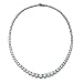 18K One of a Kind Diamond and White Gold Tennis Necklace