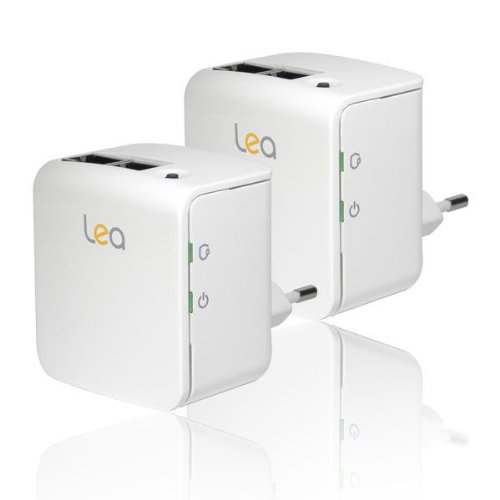 LEA Duo Netplug Nano Pack de 2 CPL Ethernet Powerline avec prise filtre intégrée 200 Mbps