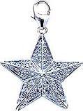 Star, 14K Gold Diamond Charm