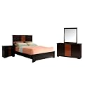 4-pc. Acacia Bedroom Set - Cappuccino/ Cherry (Queen)