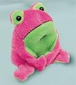 Frog Pink Fuzzy Town Plush Magnet