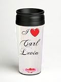 16 oz. Double Wall Insulated Tumbler with I Love Carl Levin - Paper Insert