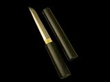 Fully Hand Forged Zatoichi Full Tang Black Japanese Tanto #713