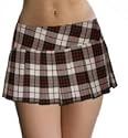 Sexy School Girl Mini Skirt in Black and Red Plaid Jr. Size Adult