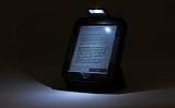 Barnes & Noble Nook Simple Touch eBook Reader Folio Multi-View PU Leather Stand + Built-in LED Light Accessory Case Cover (Black)