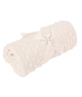 Cream bubble super soft pram blanket
