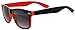Black - Red Two Tone Frame Retro 80â€™s Sunglasses Smoke Lens Men Women