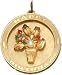 Happy Birthday Flower Basket in Shadow Box, 14K Gold Charm