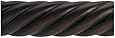 BEME International 2-Inch Diameter Twist Wood Drapery Rod, 72-Inch, Sienna