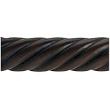 BEME International 2-Inch Diameter Twist Wood Drapery Rod, 96-Inch, Sienna