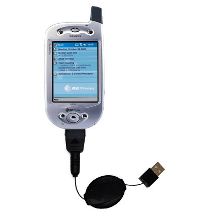 Retractable USB Cable for the i-Mate PPC Phone with Power Hot Sync and Charge capabilities - Gomadic Brand w/ TipExchange Technology