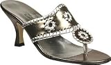 Jack Rogers Navajo Dressy Sandal Pewter/Silver Trim (21-549)