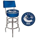 NHL Vancouver Canucks Padded Bar Stool with Back