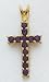 14kt Gold Amethyst Cross Pendant - XR876