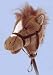 Toys : Plush Brown Stick Horse 33"