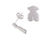 Sterling Silver Polished Teddy Bear Earrings