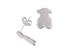 Sterling Silver Polished Teddy Bear Earrings