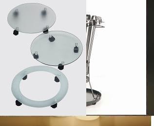 KESPER 1722-2 Pflanzen Kübelroller satiniert bruchsicheres Glas