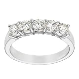 18k White Gold Round Diamonds Wedding Band (H/VS, 1 ct. tw.)
