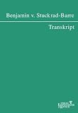KiWi Taschenb&uuml;cher, Transkript - Benjamin von Stuckrad-Barre, Benjamin von Stuckrad- Barre