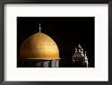 Al-Aqsa Mosque, Dome of the Rock and Russian Orthodox Church on Right, Jerusalem, Israel Framed Photographic Poster Print by Izzet Keribar, 21x17