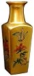 Affordable Gift Ideas for Mom Mother - 13" Square Gold Leaf Lacquer Porcelain Flower Vase