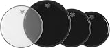 Remo Drumhead Resonant Pack 12, 13, 16 with 14 Hazy Snare-Side Drumhead, Ebony
