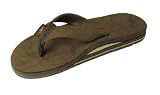 Womens Premier Leather Double Stack Wide Strap (Medium 6.5-7.5, Dark Brown)
