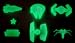 Wesco Star Wars Glow In The Dark 2D Moulded Stickers