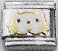 Clearly Charming Cat Face Feline Animal Theme Italian Charm