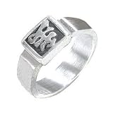 Capricorn Horoscope Sign Silver Tone Pewter Ring