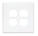 Oversized Double Duplex Outlet Wall Plate, 5.25 x 5.3
