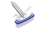 5" Pool Spa Hot Tub Wall & Floor Polybristle Wall Brush With Aluminum Handle and EZ Clip