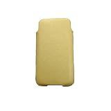 PU Leather Textured iPhone 4 & 4S Pouch - Tan