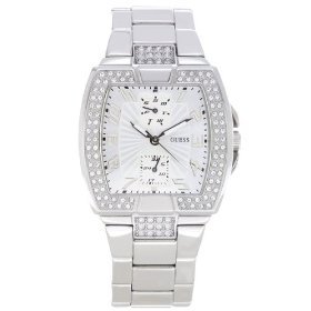 Guess #U12556L1 Women's Multi Function Swarovski Accented Watch