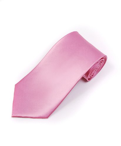 Soild Silk Mens Plain Multi Color Tie, Rose