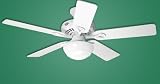 Review Hunter Fan Company 20536 / Hunter Vista One-Light 52-Inch Five-Blade Ceiling Fan, White with Frosted Globe # 20536