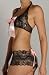 Leg Avenue Lace Halter with Bow & Tanga Set (8073)