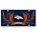 Denver Broncos Flame design Styrene License Plate. Officially Licensed NFL Plate For all Car / SUV / Truck.