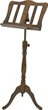 Stageline European Crafted Music Stand - Walnut, Wood Post