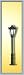 Viessmann 6071 Single Park Gas Lamp Black Clear Shade 56mm