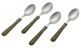 Rosanna Olive Green Napoleon Espresso Spoons, Set of 4