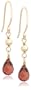 14k Yellow Gold, October Birthstone, Pink Tourmaline Briolette Hook Earrings