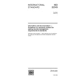 ISO 22310:2006, Information and documentation - Guidelines for standards drafters for stating records management requirements in standards