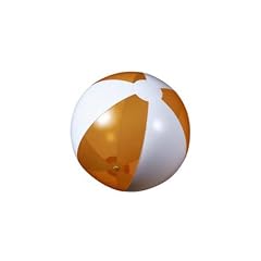 Wasserball - Strandball - Durchmesser ca. 25 cm - transparent orange/ wei�
