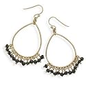 Black Onyx 14K Gold Over Sterling Silver Earrings