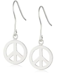 Sterling Silver Peace-Sign Earrings