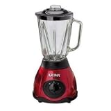 Aroma ABD530RG 500 Watt 4 Set Glass Jar Cast Metal Blender, Red