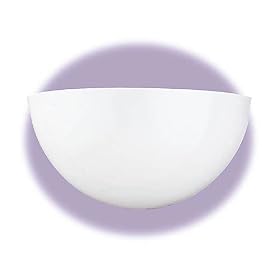 Sea Gull Lighting 4148-15 Piedmont 1-Light Wall Sconce with White Glass, White by Sea Gull Lighting